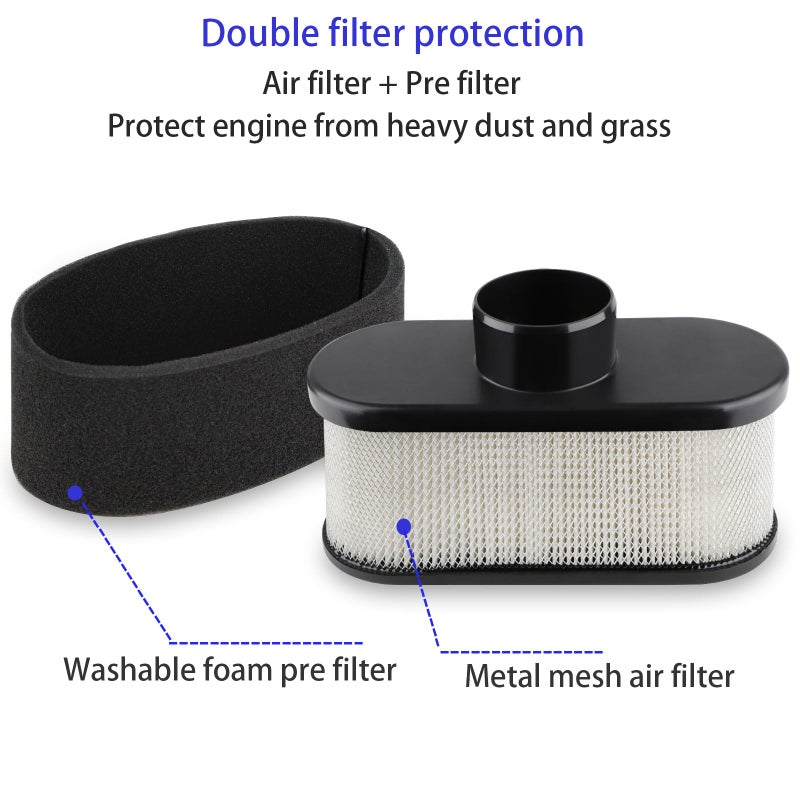 Ferilter 11013-0752 Air Filter for Kawasaki FR691V FR651V FR730V 22hp 23hp 24hp Engine 11013-7049 Air Filter for Husqvarna Cub Cadet Toro Zero Turn Lawn Mower Tractorâ€“ 2 Pack - Image 3